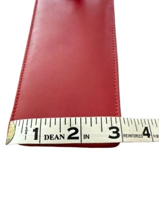Vintage Coach Slim Red Leather Eyeglass Case - Picture 4 of 5